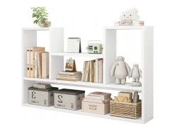 Prateleira| PRATELEIRA BRANCA ESTANTE DE PAREDE MODERNA LOFT PARA LIVROS SALA DE ESTAR ABERTA 100 CM Branco