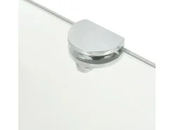 Clearance Prateleira canto, suportes cromados, vidro 35x35cm PT599171 Transparente