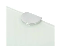 Prateleira| Prateleira canto, suportes cromados, vidro 35x35cm PT317383 Branco