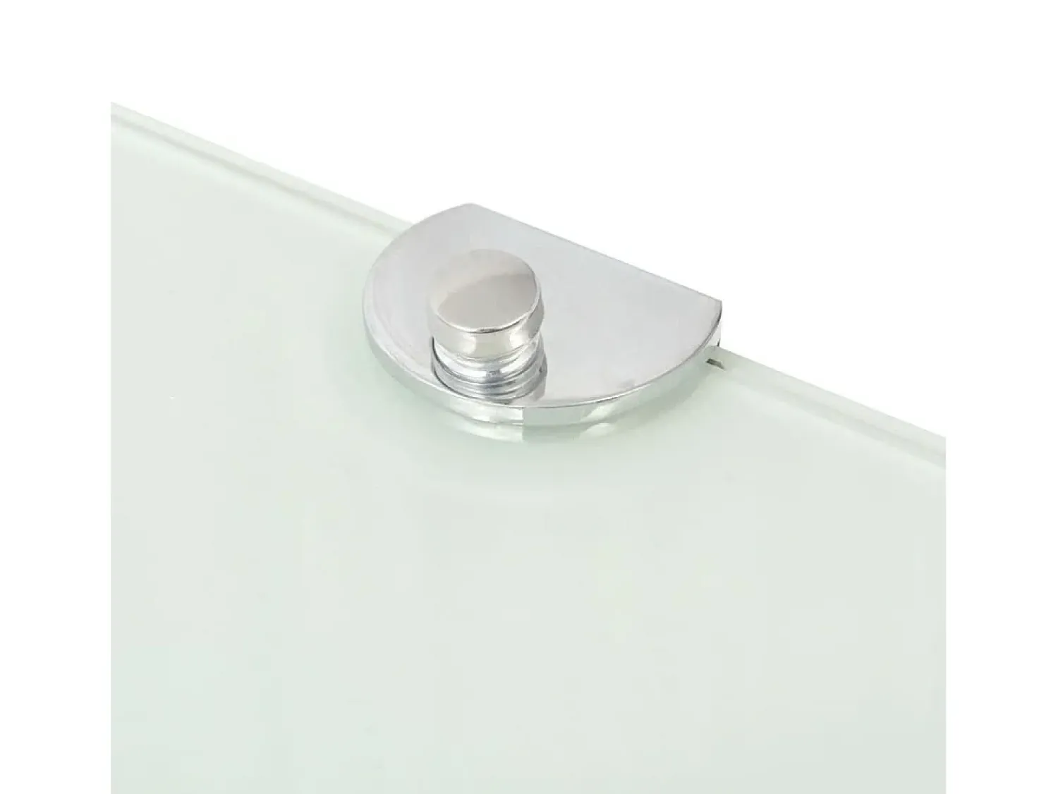 Prateleira canto, suportes cromados, vidro 25x25cm PT961203^ Prateleira