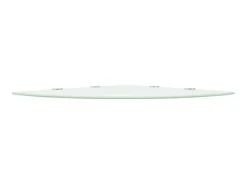 Prateleira* Prateleira canto, suportes cromados, vidro 45x45cm PT362019 Branco