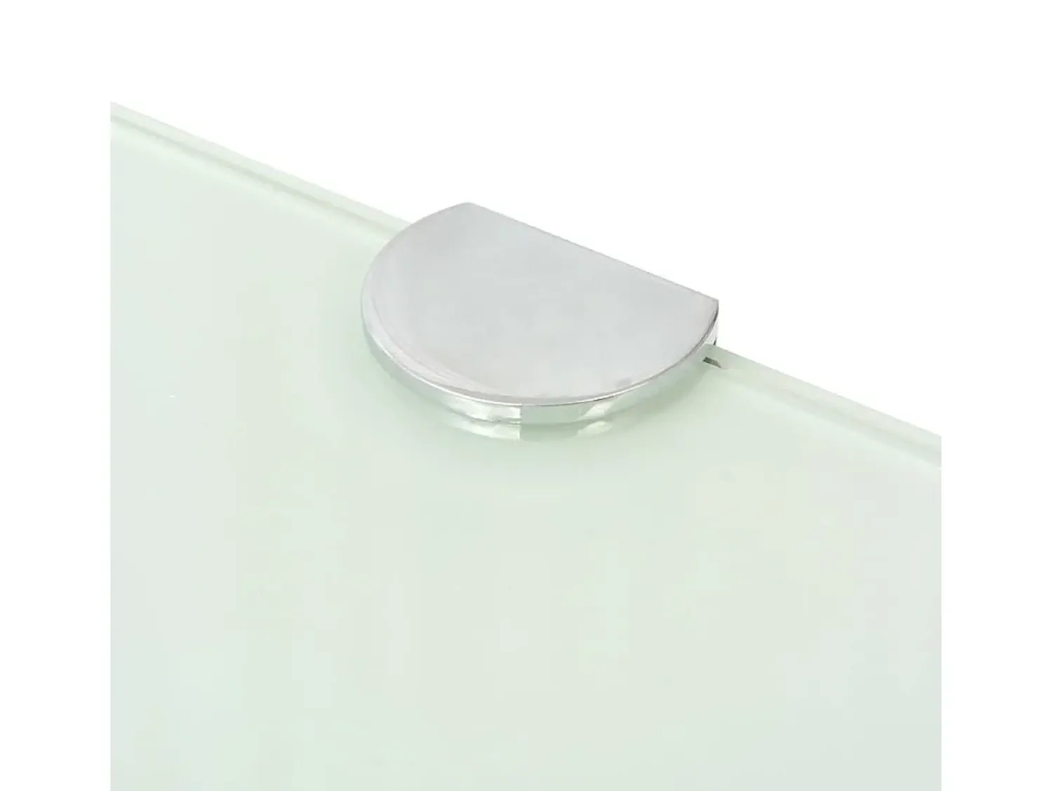 Prateleira* Prateleira canto, suportes cromados, vidro 45x45cm PT362019 Branco