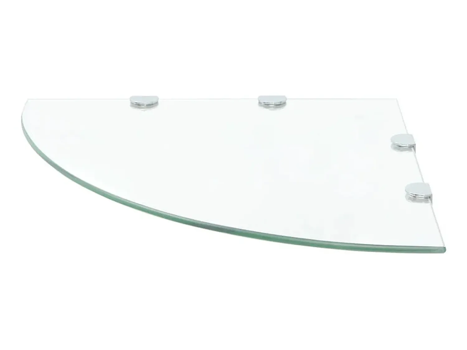 Prateleira canto, suportes cromados, vidro 45x45cm PT995028^ Prateleira