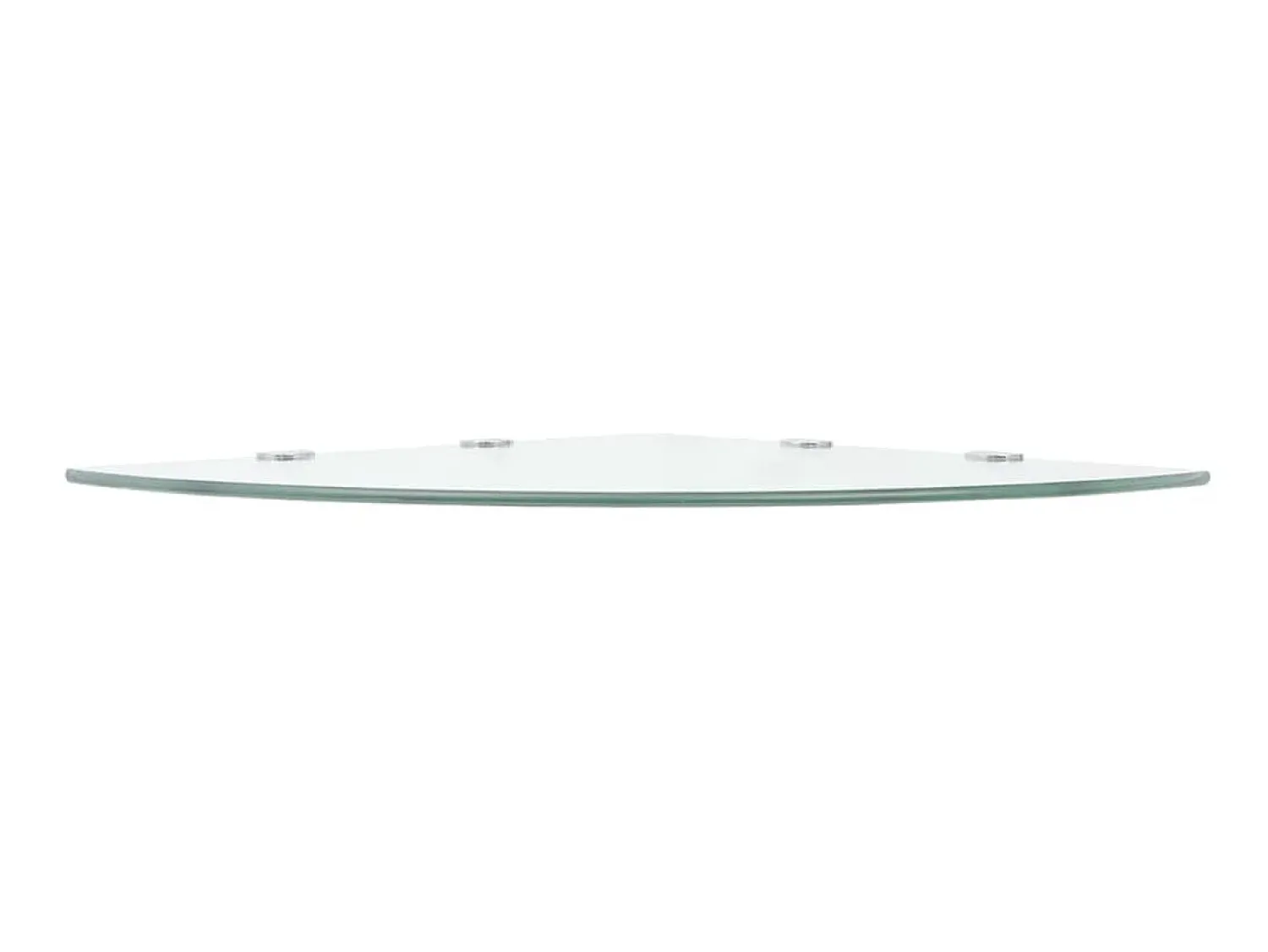 Prateleira canto, suportes cromados, vidro 45x45cm PT995028^ Prateleira