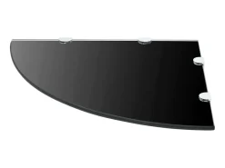 Prateleira* Prateleira canto, suportes cromados, vidro 45x45cm PT704969 Preto