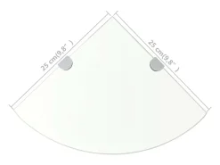 Prateleira|vidaxl Prateleira canto suportes cromados vidro 25x25cm Transparente