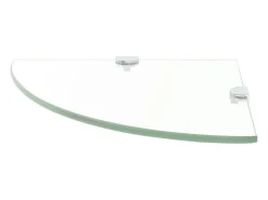 Prateleira|vidaxl Prateleira canto suportes cromados vidro 25x25cm Transparente