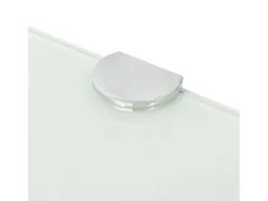 vidaxl Prateleira canto, suportes cromados, vidro 25x25cm^ Prateleira