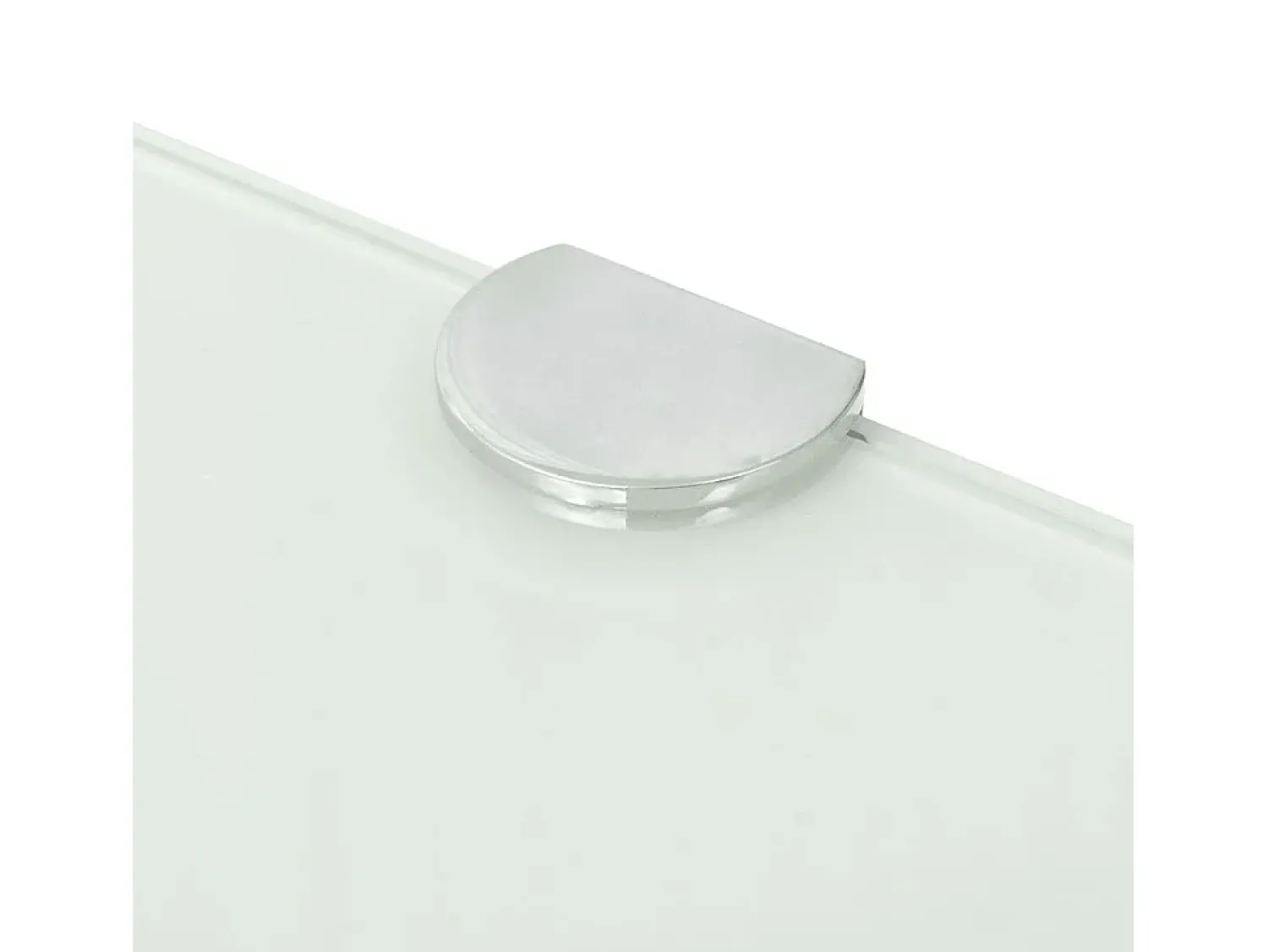 vidaxl Prateleira canto, suportes cromados, vidro 25x25cm^ Prateleira