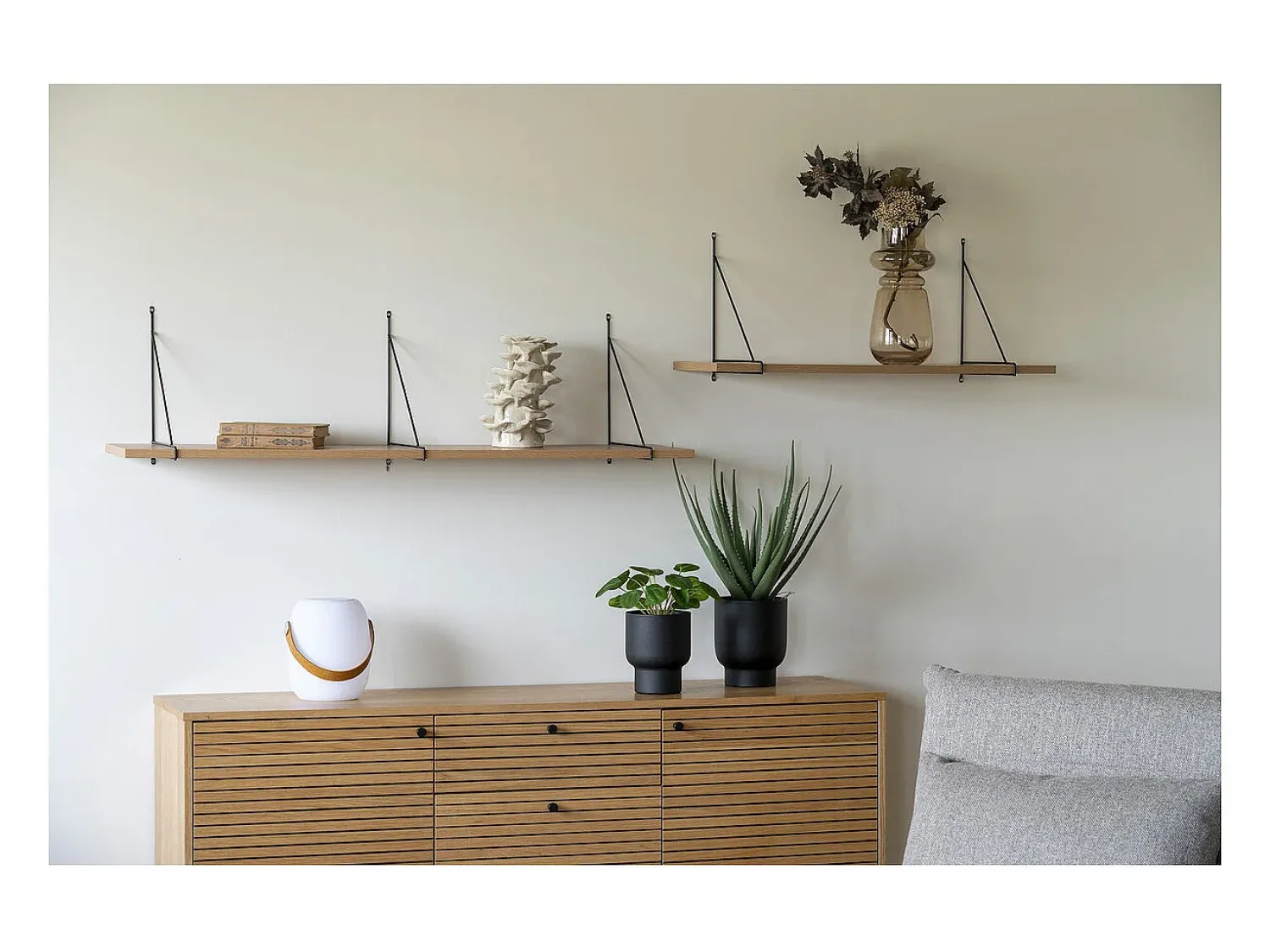 Online Prateleira Chiba, Castanho, 29x120x31 cm, Kendra Home Preto