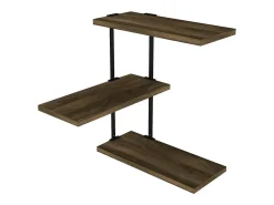 Dmora Prateleira Dboseggi, Prateleira, Prateleira de parede, Prateleiras multiusos, 45x20h47 cm, Noz e Preto^ Prateleira