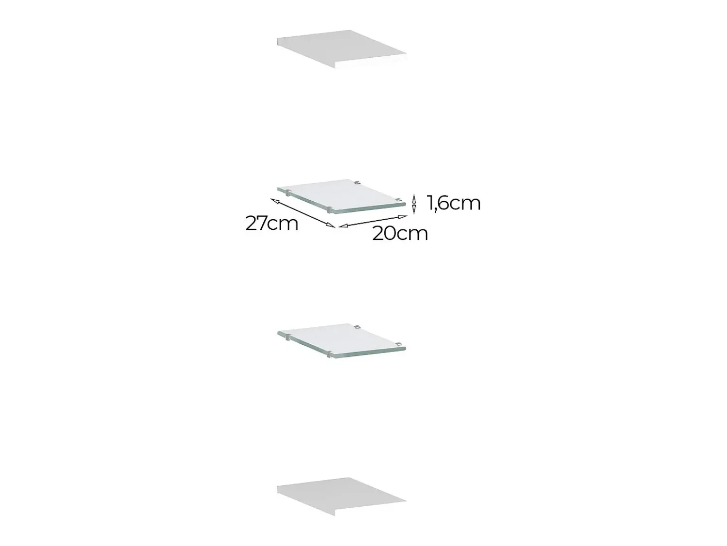 Dmora Prateleira Dcocett, Prateleiras abertas, 100% Fabricado na Itália, 20x27h2 cm, Antracite^ Prateleira