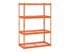 Best Prateleira de armazenamento SucceBuy, Prateleira de Garagem Ajustável de 4 Níveis, Robusto 1089kg Cor de laranja