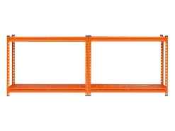Best Prateleira de armazenamento SucceBuy, Prateleira de Garagem Ajustável de 4 Níveis, Robusto 1089kg Cor de laranja