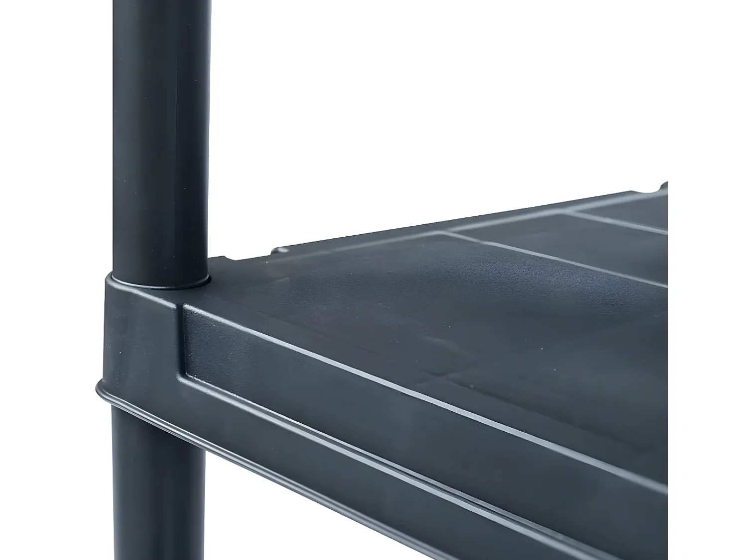Prateleira*Mobikasa Prateleira de armazenamento 100 kg 60 x 30 x 138 cm plástico 02_0000634 Preto