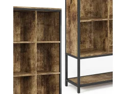 Hot Vicco Prateleira de armazenamento carvalho rústico 100x30x140 fyrk Natural escuro