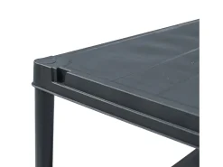 Clearance Helloshop26 Prateleira de armazenamento 125 kg 60 x 30 x 180 cm plástico 02_0000635 Preto