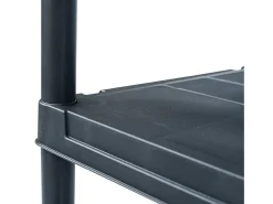 Clearance Helloshop26 Prateleira de armazenamento 125 kg 60 x 30 x 180 cm plástico 02_0000635 Preto