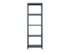 Clearance Helloshop26 Prateleira de armazenamento 125 kg 60 x 30 x 180 cm plástico 02_0000635 Preto