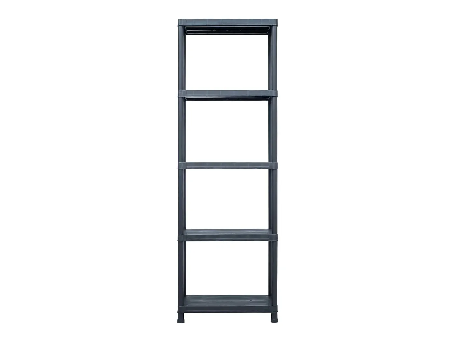 Clearance Helloshop26 Prateleira de armazenamento 125 kg 60 x 30 x 180 cm plástico 02_0000635 Preto