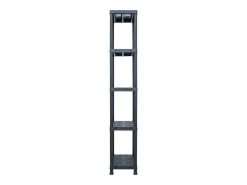 Clearance Helloshop26 Prateleira de armazenamento 125 kg 60 x 30 x 180 cm plástico 02_0000635 Preto