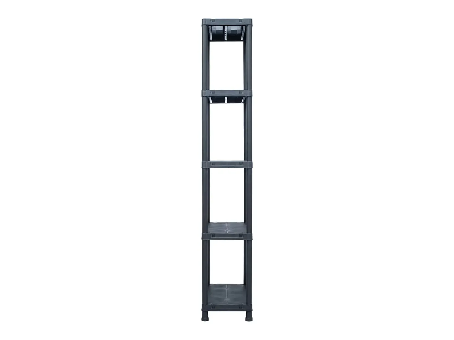 Clearance Helloshop26 Prateleira de armazenamento 125 kg 60 x 30 x 180 cm plástico 02_0000635 Preto