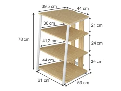 Sale Vicco Prateleira de armazenamento sonoma/branco 61x53x78 tonar Natural claro
