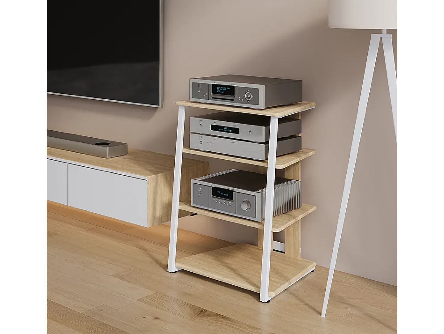 Sale Vicco Prateleira de armazenamento sonoma/branco 61x53x78 tonar Natural claro