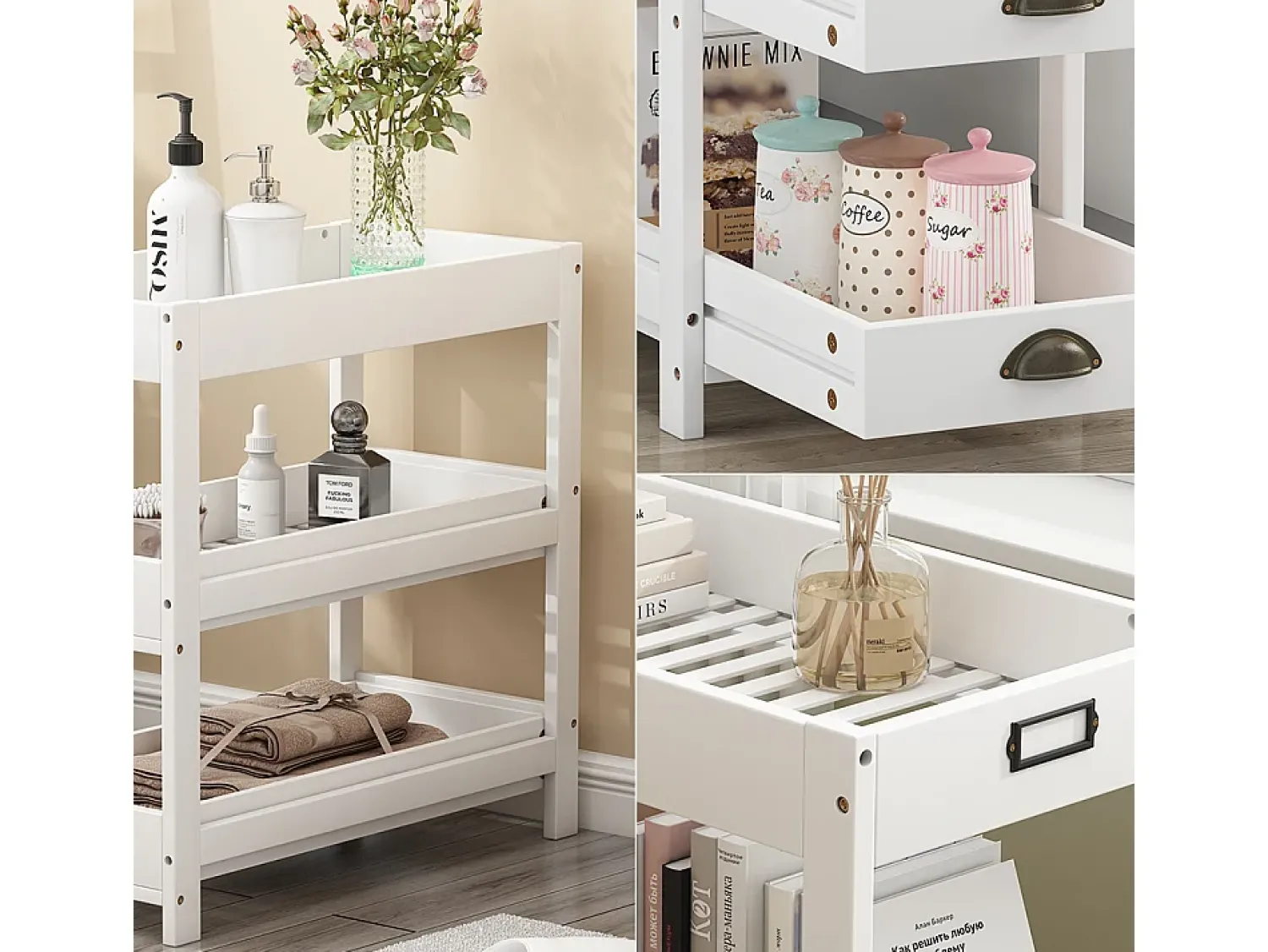 Vicco Prateleira de arrumação 33x66x66 legum^ Prateleira
