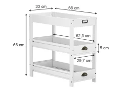 Vicco Prateleira de arrumação 33x66x66 legum^ Prateleira