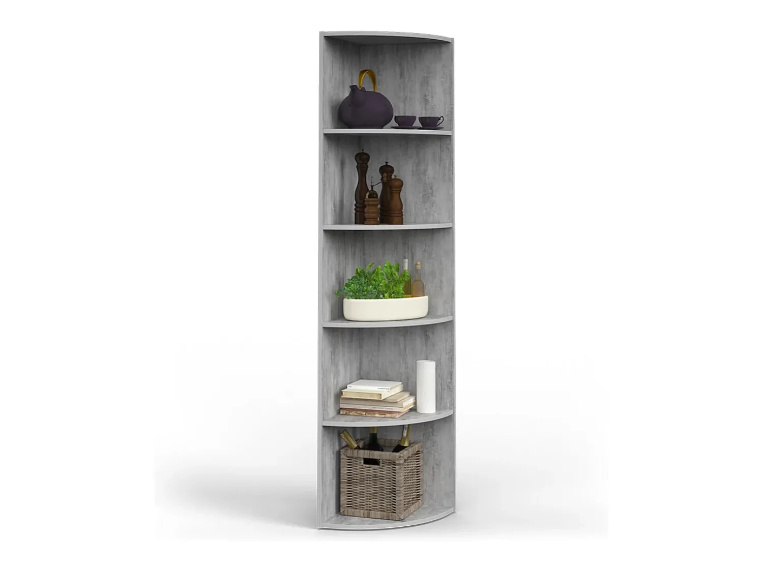 Sale Vicco Prateleira de canto betão 40x40x180 ecki Cinzento claro