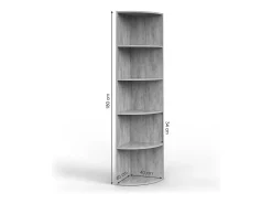 Sale Vicco Prateleira de canto betão 40x40x180 ecki Cinzento claro