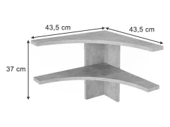 Vicco Prateleira de canto betão 43.5x43.5x37 roman^ Prateleira