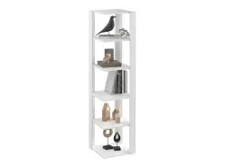 Outlet Vicco Prateleira de canto 45x45x180 amina Branco