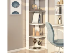 Outlet Vicco Prateleira de canto 45x45x180 amina Branco