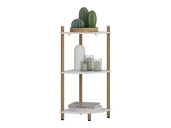 Vicco Prateleira de canto /pinheiro 29x29x72 bivio^ Prateleira