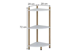 Vicco Prateleira de canto /pinheiro 29x29x72 bivio^ Prateleira
