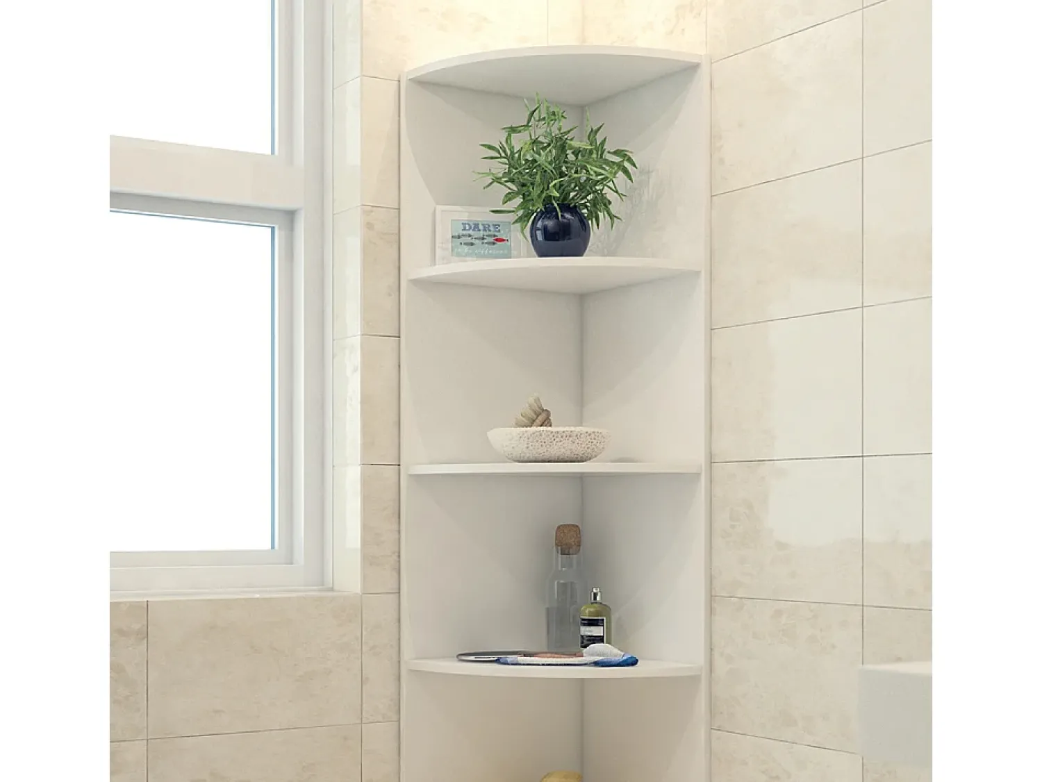 New Vicco Prateleira de canto 40x40x180 ecki Branco