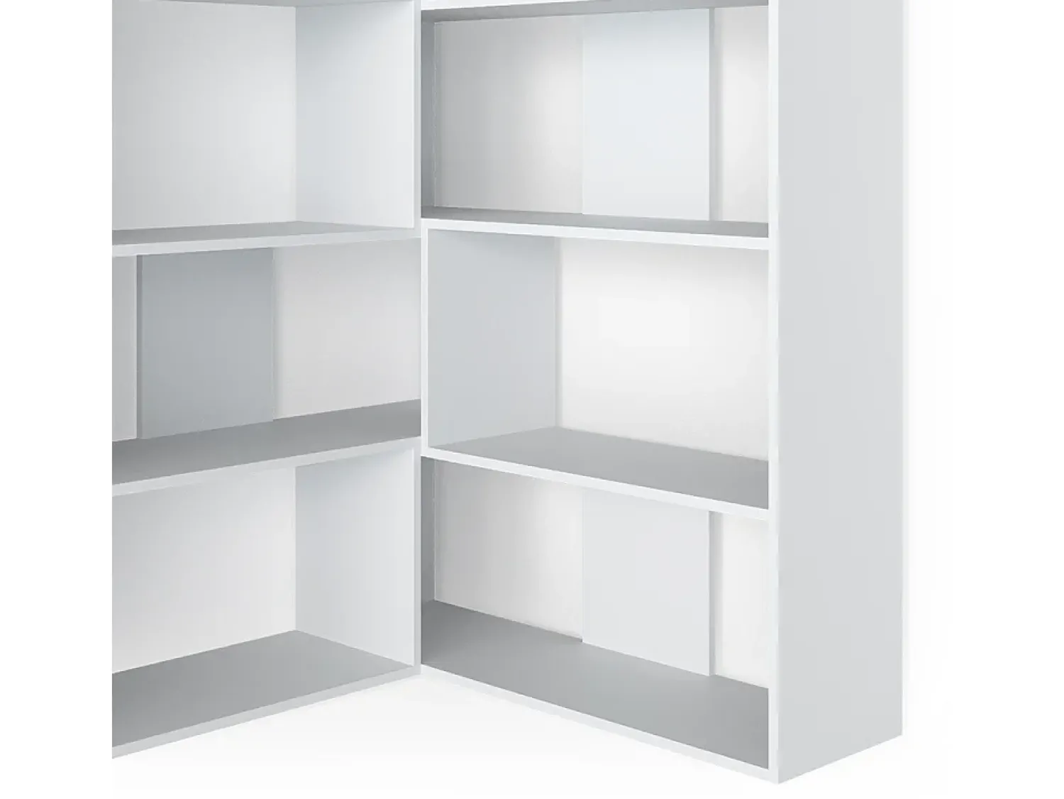Prateleira*Vicco Prateleira de canto 170x29.6x142.4 laine Branco