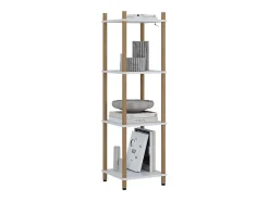 New Vicco Prateleira de canto /pinheiro 30x30x102.5 bivio Branco
