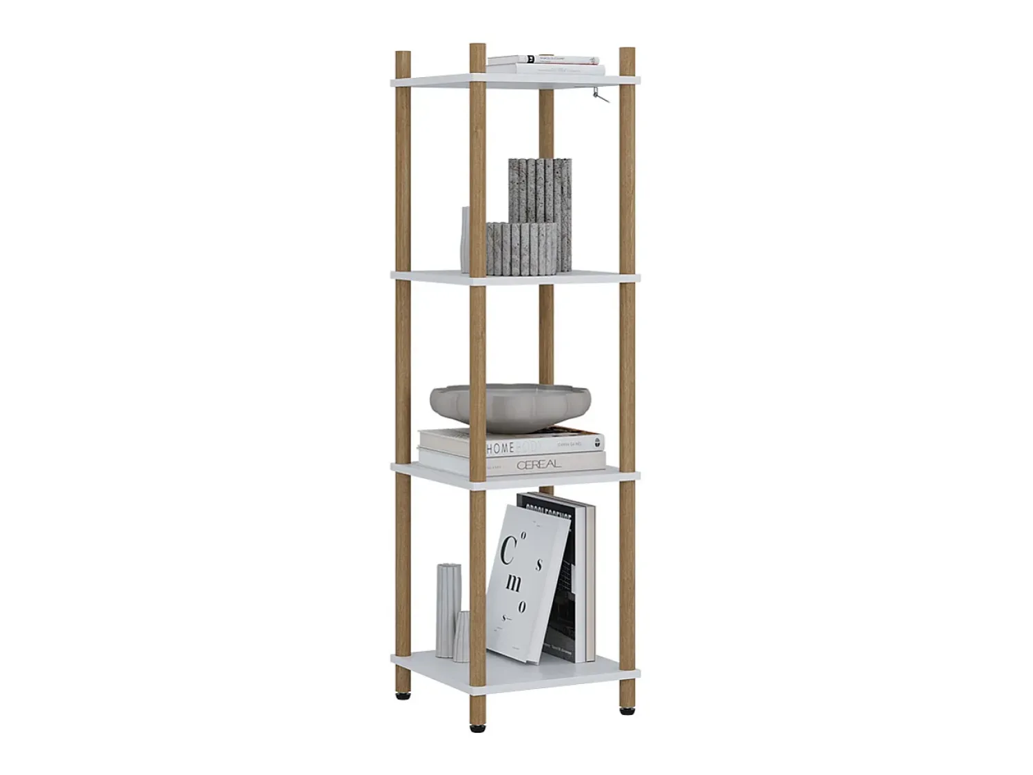 New Vicco Prateleira de canto /pinheiro 30x30x102.5 bivio Branco