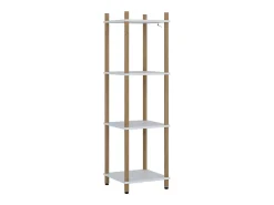 New Vicco Prateleira de canto /pinheiro 30x30x102.5 bivio Branco