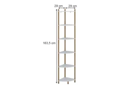 Prateleira|Vicco Prateleira de canto /pinheiro 29x29x163.5 bivio Branco