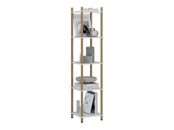 Prateleira|Vicco Prateleira de canto /pinheiro 30x30x133 bivio Branco