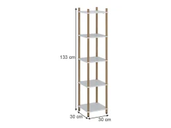 Prateleira|Vicco Prateleira de canto /pinheiro 30x30x133 bivio Branco