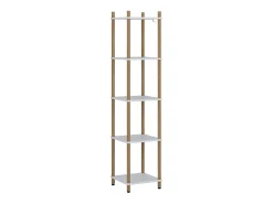 Prateleira|Vicco Prateleira de canto /pinheiro 30x30x133 bivio Branco