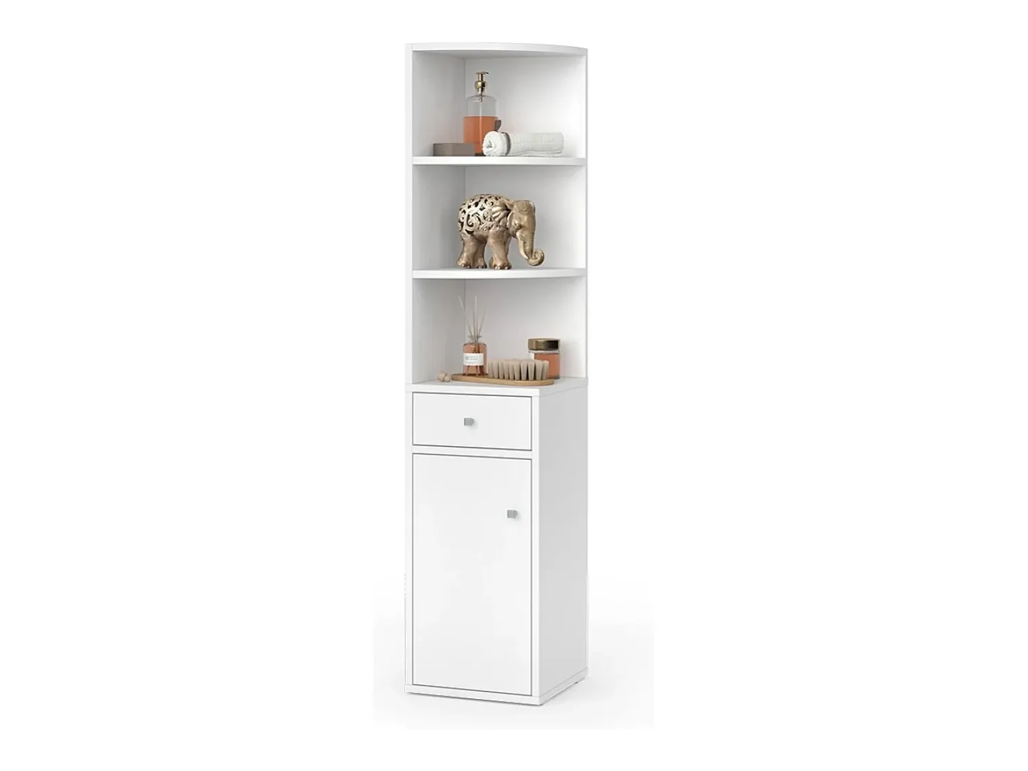 Prateleira|Vicco Prateleira de canto 30x30x135.5 larry Branco