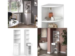 Prateleira|Vicco Prateleira de canto 30x30x135.5 larry Branco