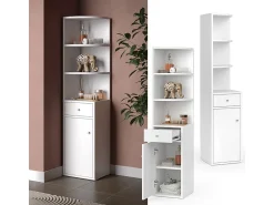 Prateleira|Vicco Prateleira de canto 30x30x135.5 larry Branco
