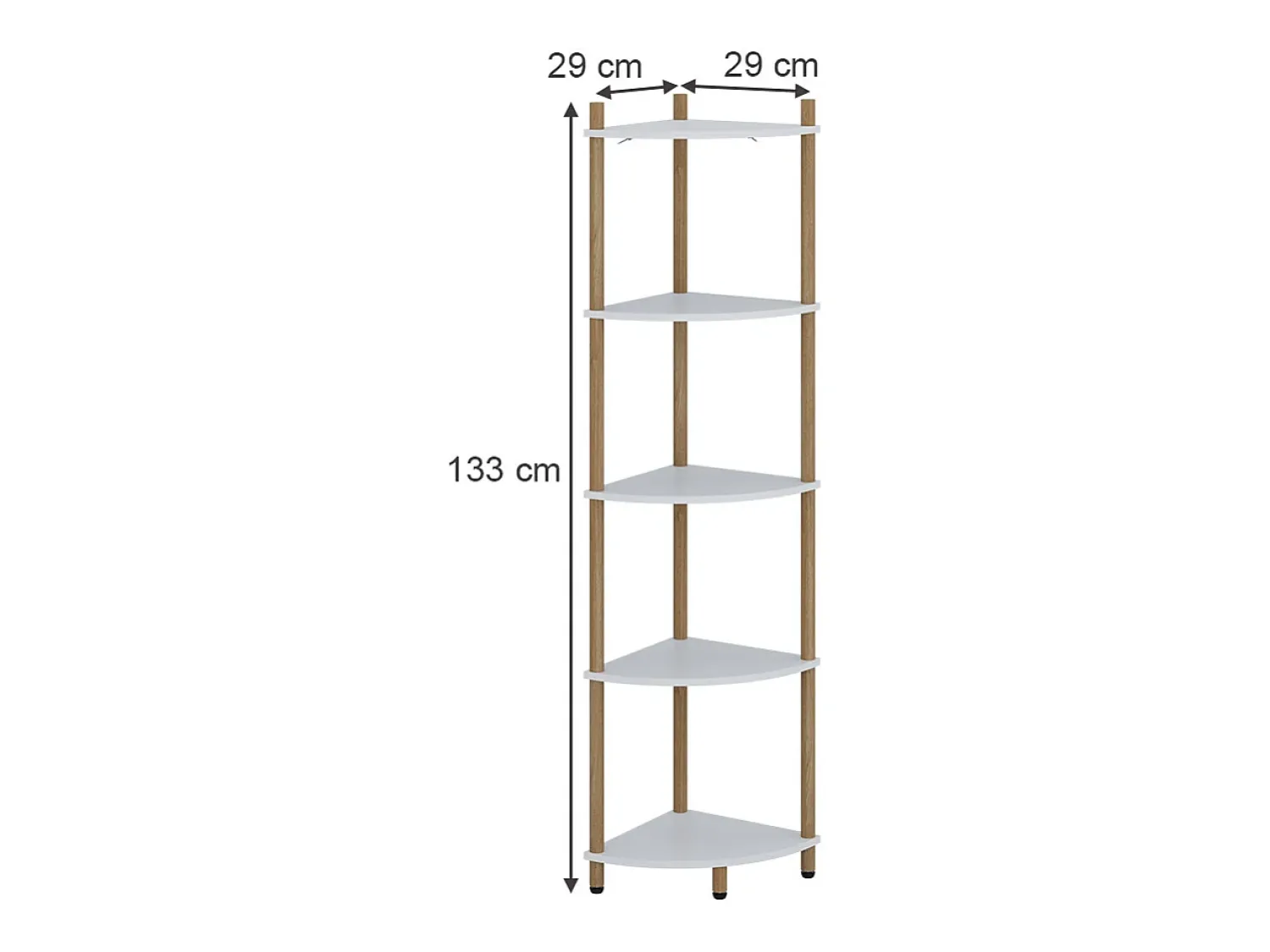 Prateleira|Vicco Prateleira de canto /pinheiro 29x29x133 bivio Branco